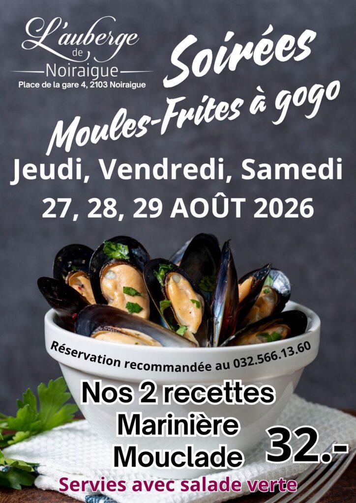 Soirées Moules-Frites à Gogo